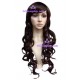 Women's Brown 54cm Long Curly Wig cosplay wig