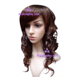 Women's Brown 54cm Long Curly Wig version2 cosplay wig