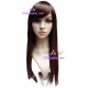 Women's Brown 54cm Long Straight Wig cosplay wig