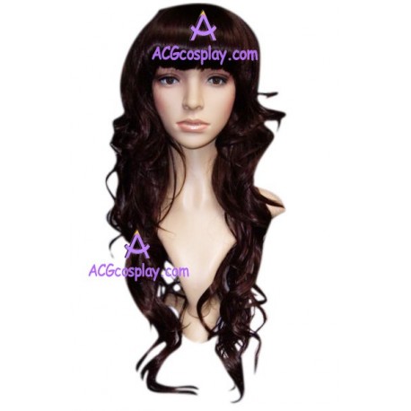 Women's Brown 58cm Long And Curly Wig cosplay wig