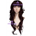 Women's Brown 58cm Long And Curly Wig cosplay wig