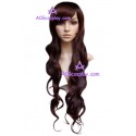 Women's Brown 61cm Long Natural Wavy Wig cosplay wig