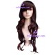 Women's Brown Black 58cm Long Curly Wig cosplay wig