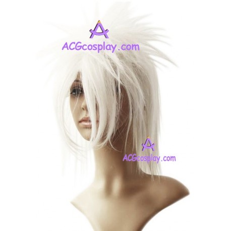 Women's White Short Straight version1 Cosplay Wig