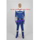 Power rangers blue time force ranger lucas blue ranger cosplay costume include boots covers