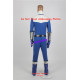 Power rangers blue time force ranger lucas blue ranger cosplay costume include boots covers