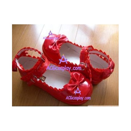 KERA VR Princess boots dress red bowknot lolita shoes boots cosplay shoes