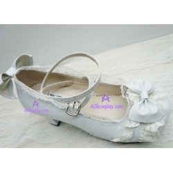 KERA VR Princess boots dress white bowknot lolita shoes boots cosplay shoes