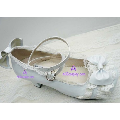 KERA VR Princess boots dress white bowknot lolita shoes boots cosplay shoes