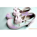 LoLiDa butterfly white clip pink princess shoes lolita shoes boots cosplay shoes