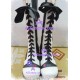 Lovely black and white chalaza princess boots lolita shoes boots cosplay shoes