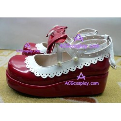 Low bag and butterfly white clip pink baby shoes lolita shoes boots cosplay shoes