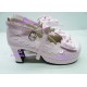 Pink lace clasp princess shoes lolita shoes boots cosplay shoes