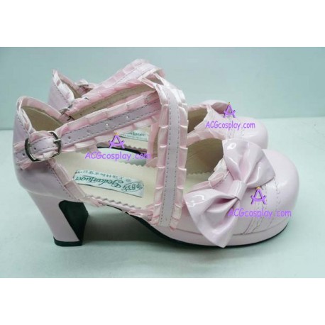 Pink princess shoes lolita shoes boots cosplay shoes