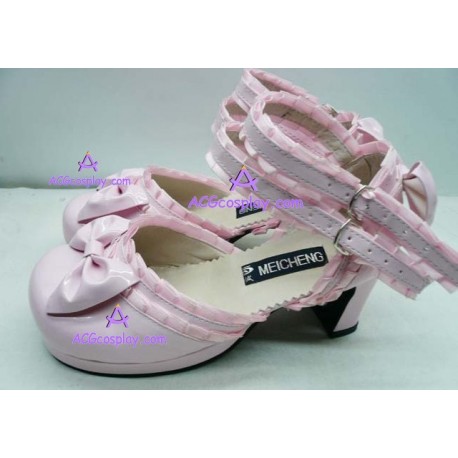 Pink princess shoes version1 lolita shoes boots cosplay shoes