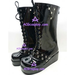 Princess boots dress  black version4 lolita shoes boots cosplay shoes