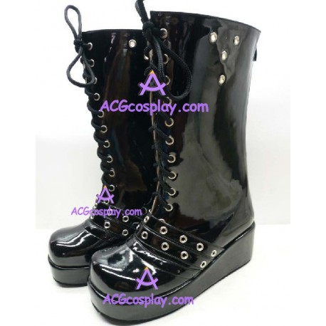 Princess boots dress  black version4 lolita shoes boots cosplay shoes