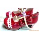 Red clasp princess shoes lolita shoes boots cosplay shoes