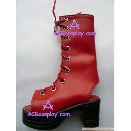 Red Martin paragraph boots version1 lolita shoes boots cosplay shoes