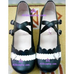 Round head heart-shaped lovely princess shoes lolita shoes boots cosplay shoes