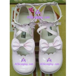 Round head pink lace clasp princess shoes lolita shoes boots cosplay shoes