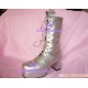 Round head silver chalaza of cylinder princess boots lolita shoes boots cosplay shoes