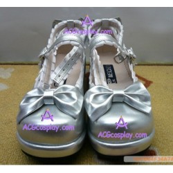 Round head silver clasp princess shoes lolita shoes boots cosplay shoes