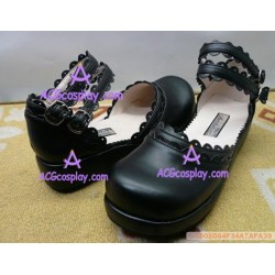 Round head thick soles high with black clasp shoes lolita shoes boots cosplay shoes