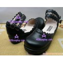 Round head thick soles high with black clasp shoes lolita shoes boots cosplay shoes