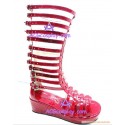 Round head thick soles red chalaza princess cool boots lolita shoes boots cosplay shoes