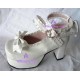 Thick soles bowknot white princess shoes lolita shoes boots cosplay shoes