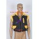 Street Fighter Charle Nash Cosplay Costume Vest Only Quilted Style Vest