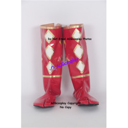 Power Rangers Red Ninjetti Ranger Cosplay Shoes boots