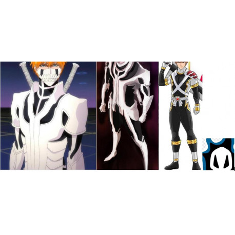 Commission Request Black and White Cosplay Costume and Jumpsuit with Logo at Back