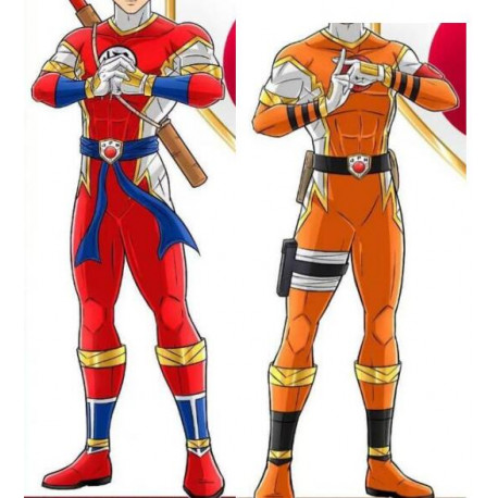 Commission Request Orange and Red Jumpsuit Cosplay Costume