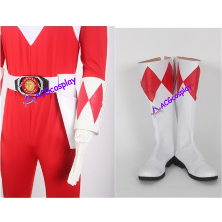 Power Rangers Red Ranger Cosplay Boots And Belt with Belt Buckle and Arm Covers