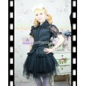 Black lolita dress office costume