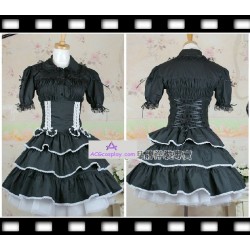 Black lolita dress with pettiskirt