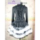 Gothic lolita dress black shirt white skirt with lace