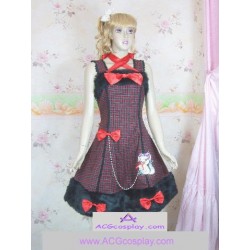 Gothic lolita dress checked fabric