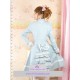 Layered skirt lolita dress light color make to order