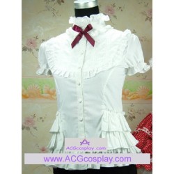 Layered white shirt lolita costume