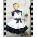 Pink and black lolita dress