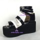 Lolita shoes black and white super thick sole style 6003