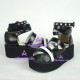 Lolita shoes black white thick sole style 6003A