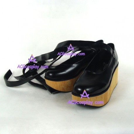 Lolita shoes black puleather style 6001-black