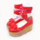 Lolita shoes red puleather style 6001-red