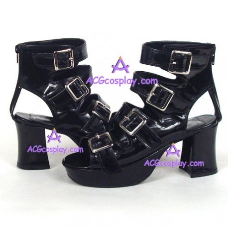 Lolita shoes fashion sandals thick heel style 60121 black