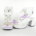 Lolita shoes princess shoe thick sole style 6012white