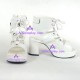 Lolita shoes princess shoe thick sole style 6012white